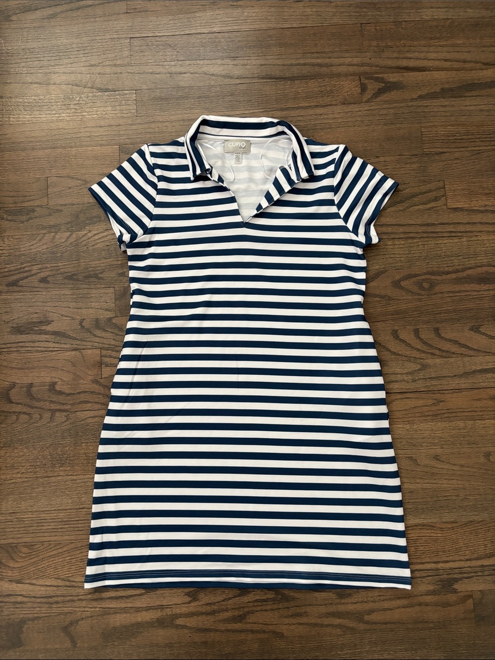 Cupio Navy and White Striped Polo Dress